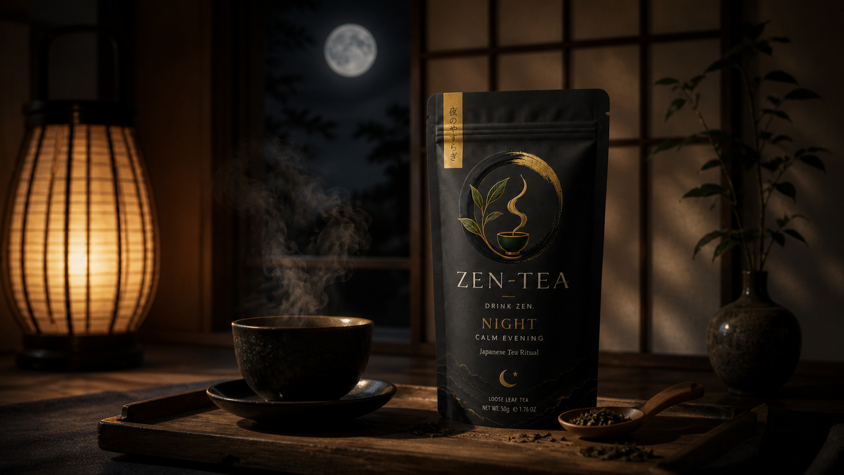 黒色の袋のZEN-TEA Night